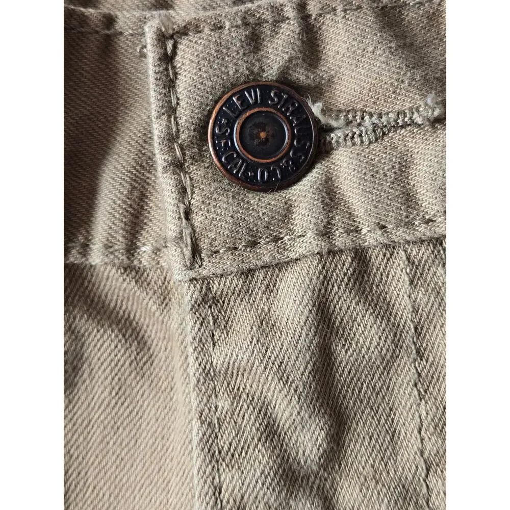 Vintage LEVI STRAUSS & CO. Khaki Straight Leg Grunge Jeans 34W 30L - Picture 5 of 9